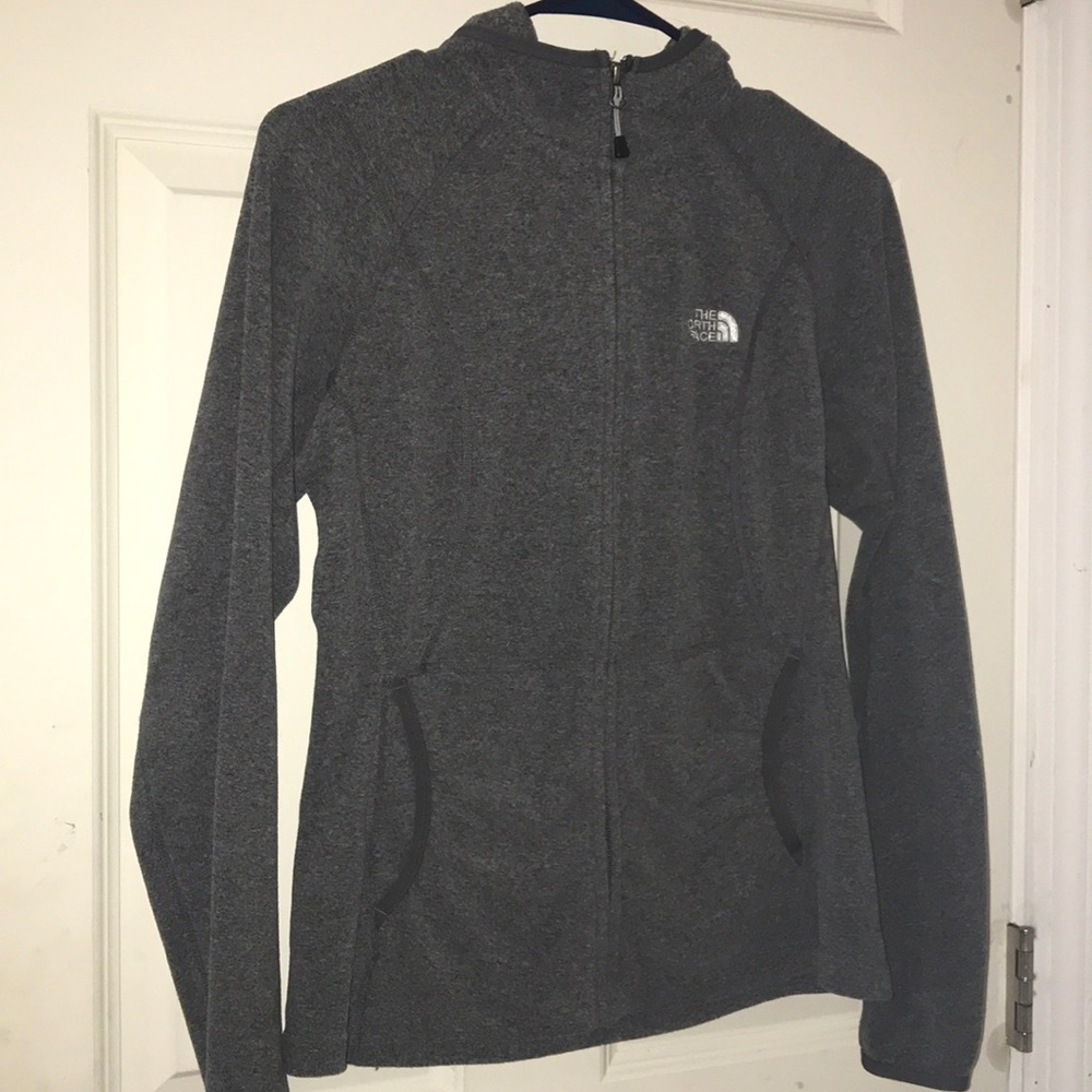 Grey zip up north face